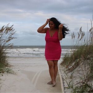 Pink Women's Lace Dress